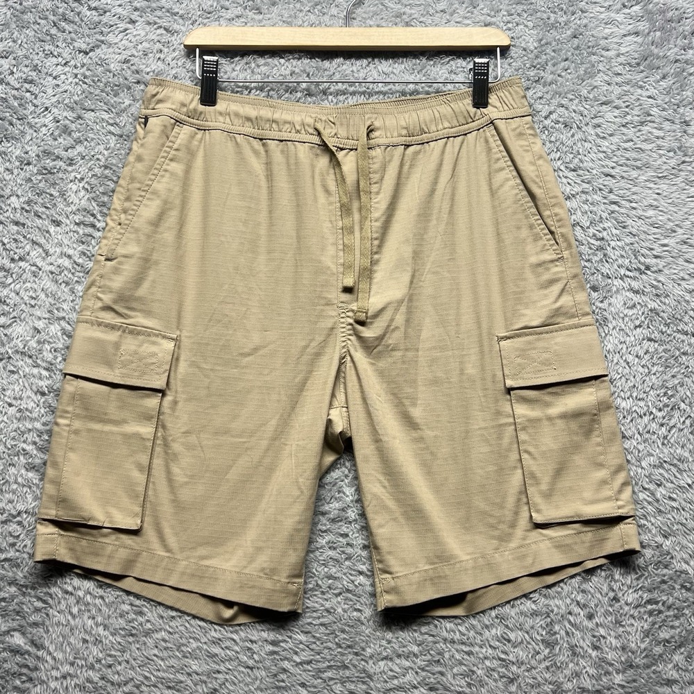 Prana Shorts Mens Small Beige Cargo Pull‎ On Palisades Relaxed Ripstop Hiking